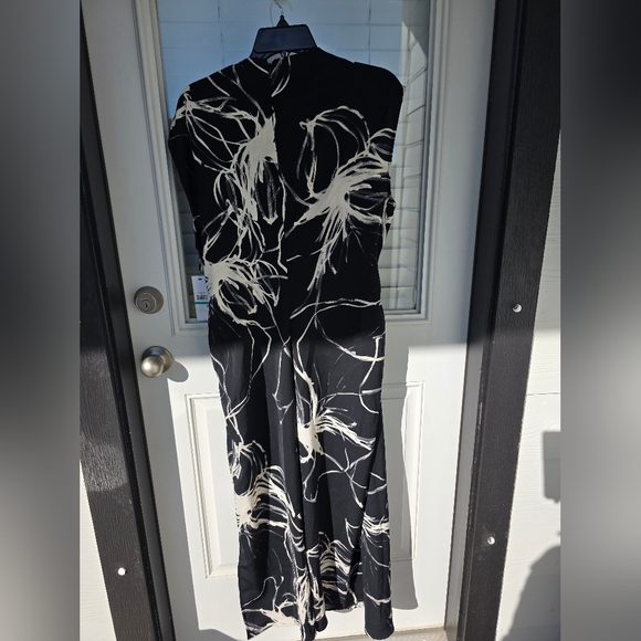 DKNY Women's Printed Mock-Neck Cap-Sleeve Crepe Dress Sz 16 Cocktail NWT - Picture 14 of 15